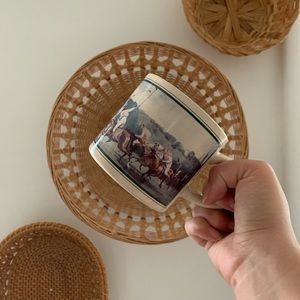 Set of 4 vintage jockey mugs